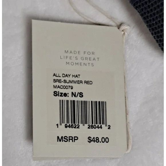 Faherty~All Day Sun Trucker Hat ~ Snapback ~ Summer Red ~ Adjustable ~ Mesh Back - Picture 10 of 10